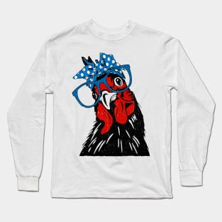 mother chicken bandana Long Sleeve T-Shirt